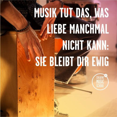 Cajonunterricht in der CMS Musikschule in Bergedorf