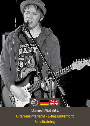 Daniel Mählitz, Lehrer für Gitarrenunterricht, E-Bassunterricht und Bandtraining in der CMS Musikschule Bergedorf.