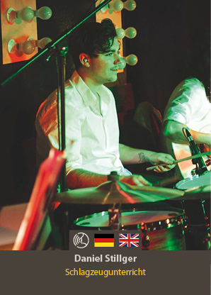 Daniel Stillger, Lehrer für Schlagzeugunterricht in der CMS Musikschule Bergedorf.